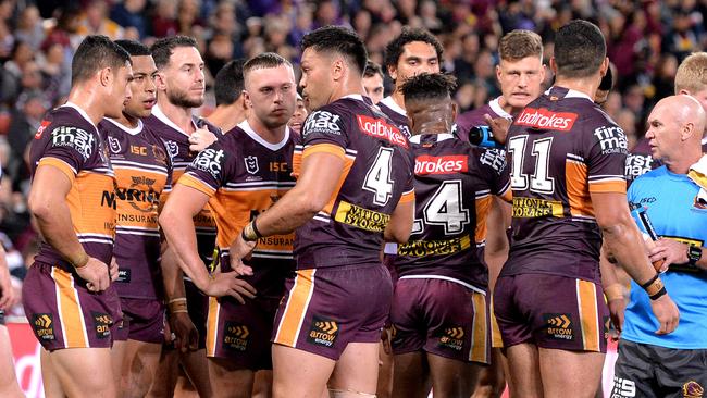 The Broncos were brought back to earth by the Storm. Picture: Getty Images