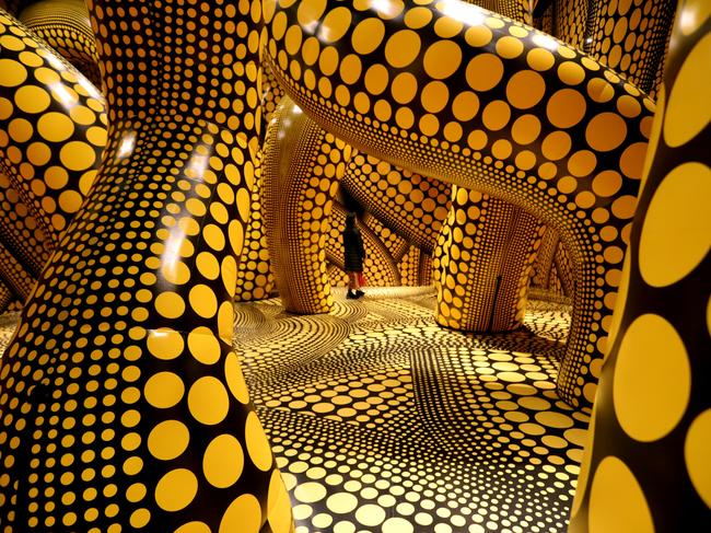 Visitors to Yayoi Kusama at the NGV will become “visually entangled” within 6m-high tentacular forms.