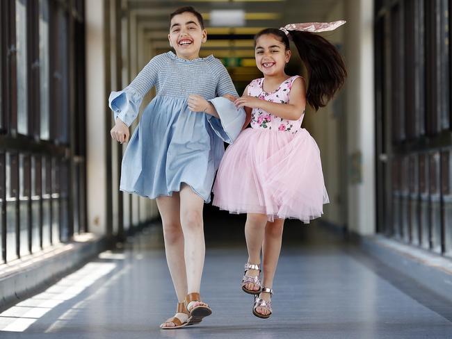 Alyssar and Sara Tabbah want to help raise money for the children’s hospitals. Picture: Sam Ruttyn