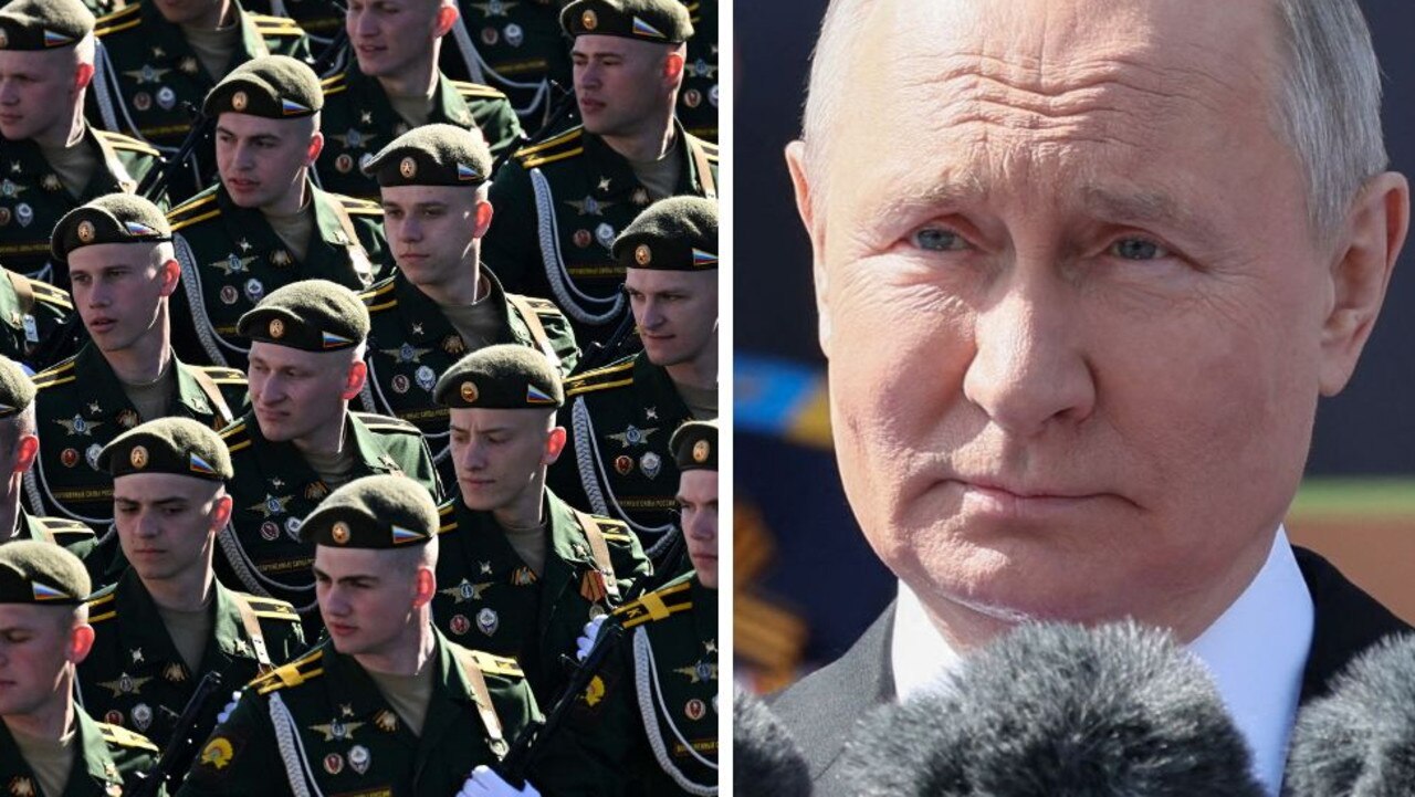 Vladimir Putin speaking on Russia's Victory Day.