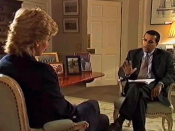 Princess Diana during her 1995 interview with Martin Bashir. Picture: BBC