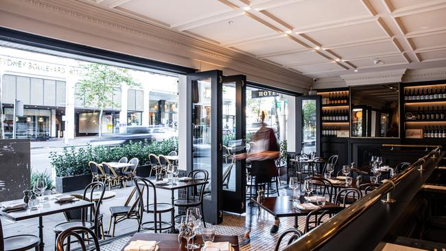 Dining at The Strand Bistro, at the corner of William and Crown streets.