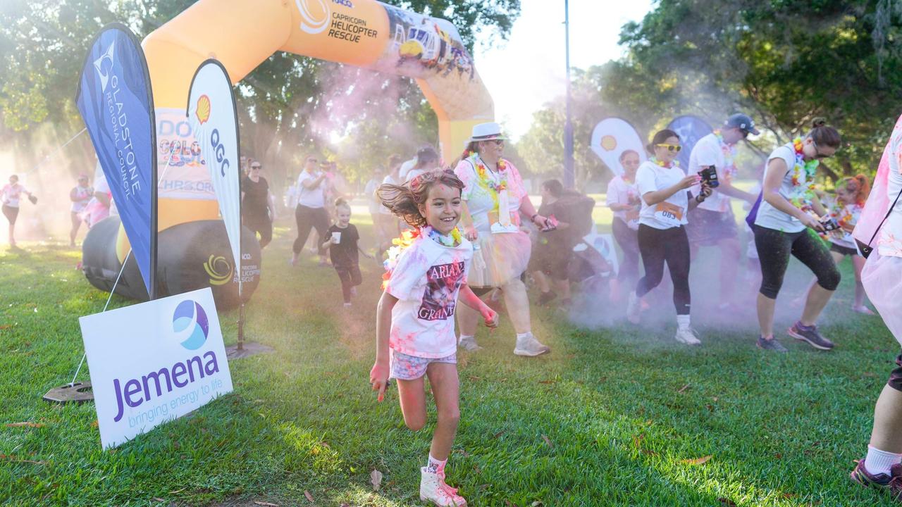 Fun from the 2023 Gladstone Colour Me Capricorn fun run for the RACQ CapRescue. Photos: Cherryandjun Photography
