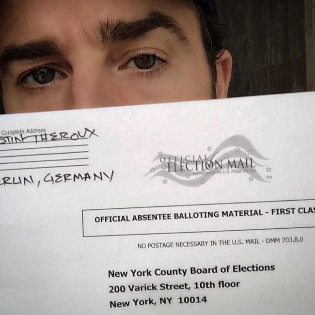 2016 US Election via social media ... Justin Theroux, 
