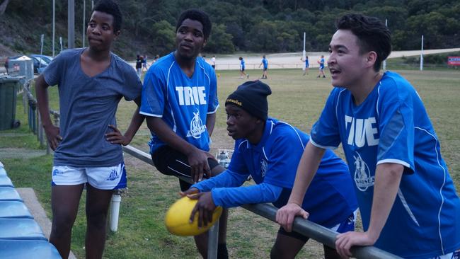 Anglesea Football Club’s new recruits before training. Picture: Geelong FC