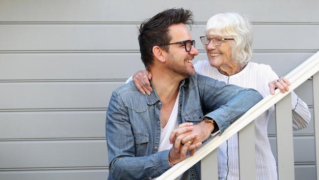 Jason van Genderen with his mum Hendrika, known as Puck. Picture: AAP/Sue Graham