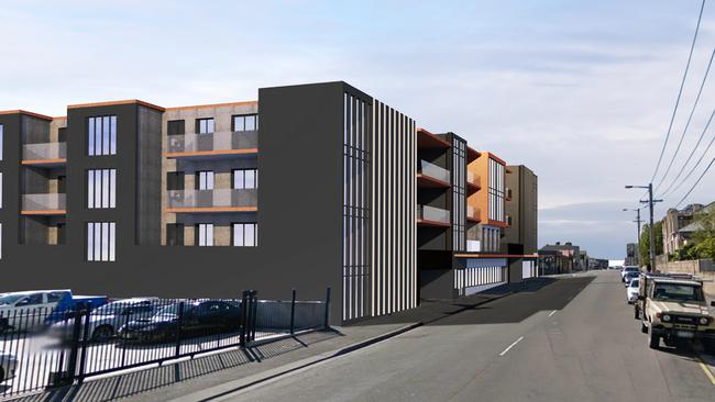 Artists impressions of a development proposed on Harrington St, Hobart. Credit: 6ty Architects. Building / development / application / construction / planning