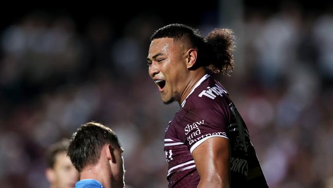 Haumole Olakau'atu has been a standout for the Sea Eagles to start 2022. Picture: Getty Images.