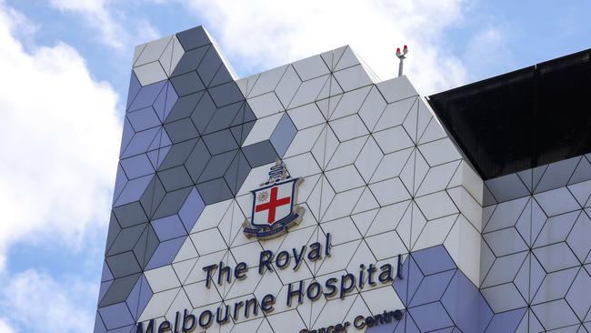 Victoria’s code brown will come into affect on Wednesday, which will enable hospitals to cancel their staffs leave to ensure an adequate workforce is on hand. The Royal Melbourne Hospital. Picture: NCA NewsWire / Ian Currie