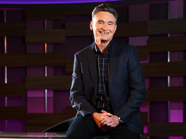 Dave Hughes on set of his new Channel Ten show Hughesy, We Have A Problem.