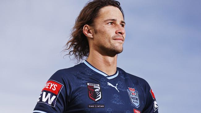 WEEKEND  TELEGRAPHS - 25/5/23MUST NOT PUBLISH BEFORE CLEARING WITH PIC EDITOR - NSW Blues State of Origin players pictured at training this morning in Coogee. Nicho Hynes pictured. Picture: Sam Ruttyn