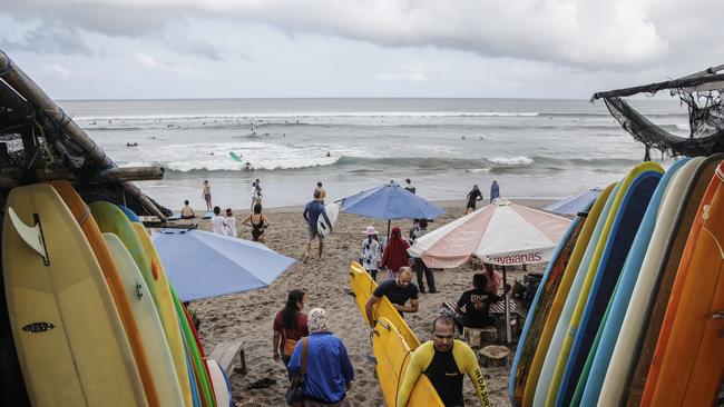 Tourists at Canggu Beach. Picture: Johannes P. Christo