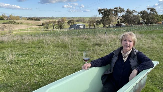 Deirdre Macken at her vineyard in the Murrambateman region