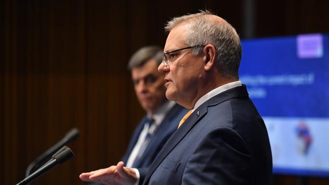 One of the reasons Australia has succeeded in crushing the curve, other than the good fortune of being an island, is Prime Minister Scott Morrison disregarded the WHO’s advice and acted early. Picture: AAP