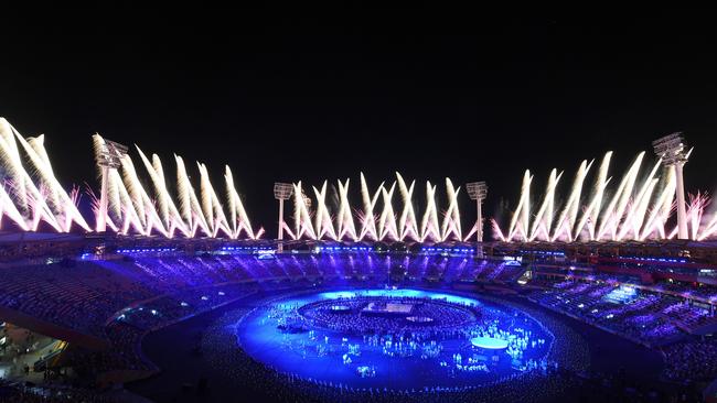 Fireworks during the closing ceremony for the Gold Coast 2018 Commonwealth Games at Carrara Stadium in April 2018. Picture: Getty Images