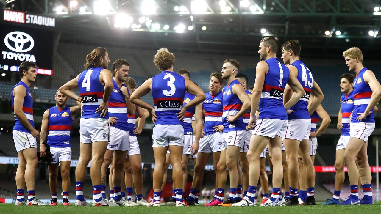 The Western Bulldogs are one of the clubs needing to move players and staff. Photo: Michael Willson/AFL Photos via Getty Images.