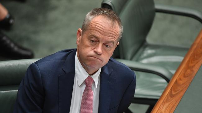 Bill Shorten during question time yesterday. Picture: AAP