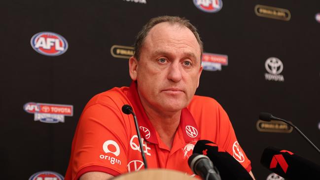 It took one heck of an effort for John Longmire to keep his cool. (Photo by Robert Cianflone/AFL Photos via Getty Images)