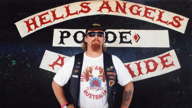 Ponde Festival organiser and Hell's Angel's spokesman Mick Haynes at the site on Feb 21, 1992.