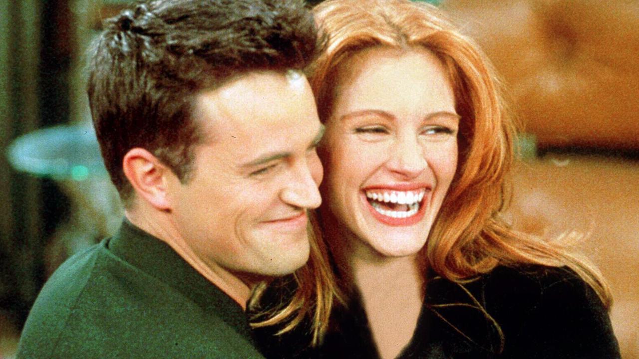 Julia Roberts with Matthew Perry in scene from Roberts’ two-episode cameo. Picture: Supplied.