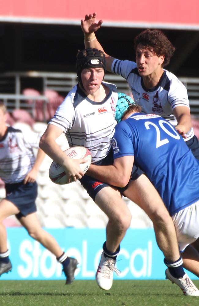 Sam McGahan playing for Brisbane White in the Under 16s Emerging Reds Cup last year.