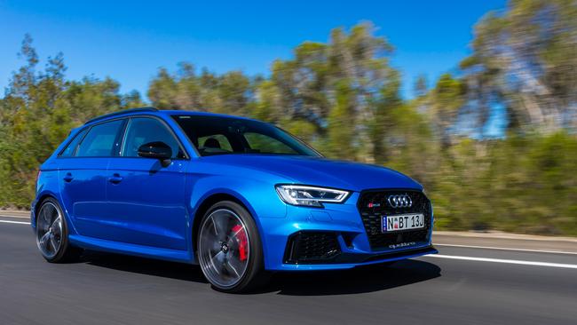 Queensland pair Luke Lythgoe and Ashleigh Wilson are accused of stealing a numner of luxury cars including an Audi RS3 Sportback, similar to this one. (File photo).