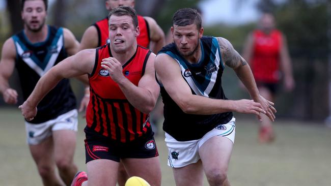 Justin Sherman hunts down the ball.