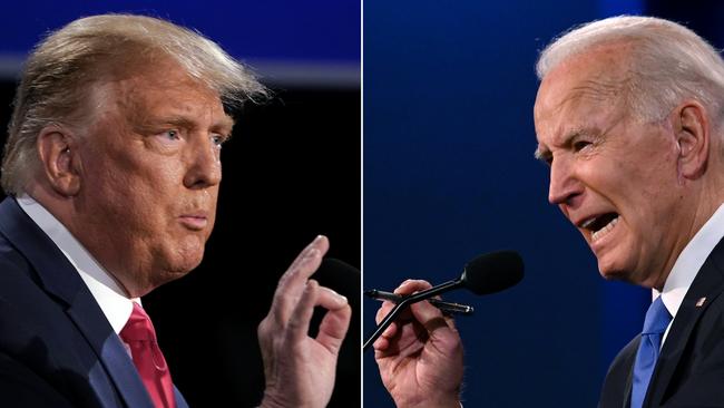 US President Donald Trump and Democratic presidential candidate and former US Vice President Joe Biden. Picture: AFP