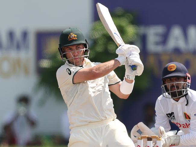 GALLE, SRI LANKA - JANUARY 30: Josh Inglis of Australia bats during day two of the First Test match in the series between Sri Lanka and Australia at Galle International Stadium on January 30, 2025 in Galle, Sri Lanka.  (Photo by Robert Cianflone/Getty Images)