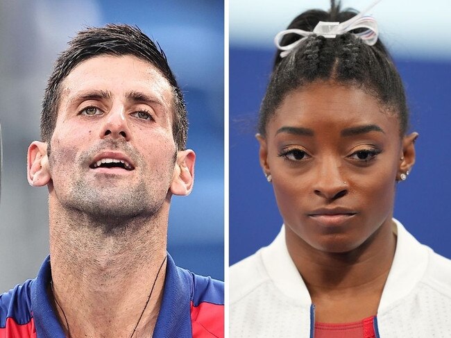 Novak Djokovic and Simone Biles.