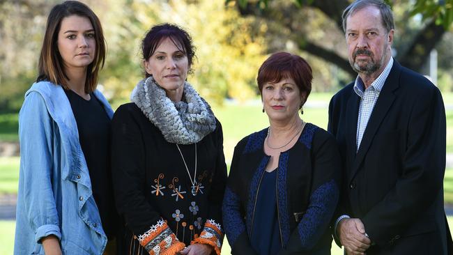 Failed by the system ... Natasha Palmer, Belinda Valentine, Bridget Wyatt and Andrew Knox. Picture Roger Wyman