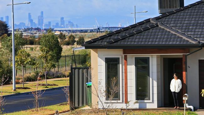 ‘It’s scary and boring at the same time’: Navneet Kaur, 29, has not left her home in virus-hit Tarneit in Melbourne’s west since March. Picture: Aaron Francis