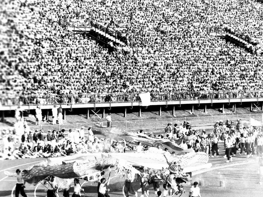 The 1982 Brisbane Commonwealth Games closing ceremony at QEII stadium. Picture: The Courier-Mail Photo Archive