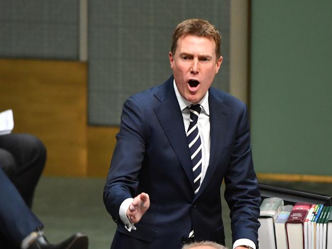 Attorney-General Christian Porter during Question Time in the House of Representatives at Parliament House in Canberra, Wednesday, July 31, 2019. (AAP Image/Mick Tsikas) NO ARCHIVING