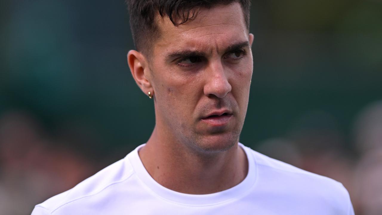 Injury has ended the Wimbledon campaign of Thanasi Kokkinakis. Picture: Mike Hewitt/Getty Images