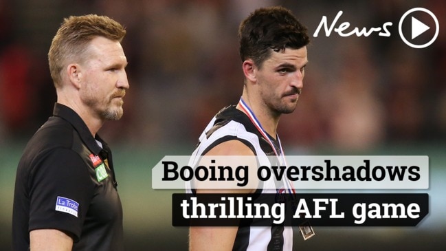 Booing overshadows thrilling AFL game