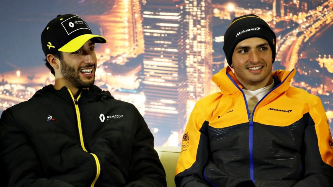 Daniel Ricciardo and Carlos Sainz in the pre-season presser.