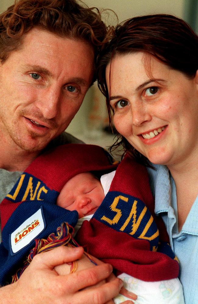 Proud parents Craig and Melissa Lambert with baby Bailey.