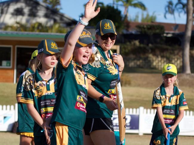 Anneka Lickiss (middle) has become one of the most influential women in cricket on the Gold Coast. Picture: Supplied.