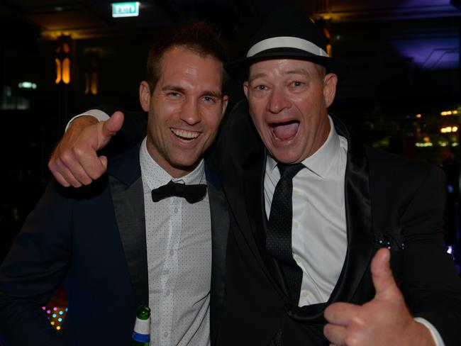 Dan Reilly and Keith Schleiger at the 2017 Channel Nine Logies Coffee Club after party. Picture: Channel Nine