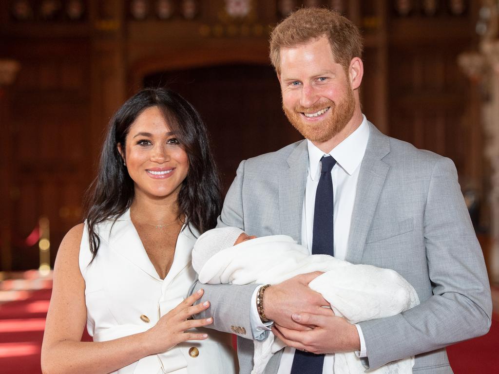 Meghan and Harry with baby Archie in May. Picture: Dominic Lipinski — WPA Pool/Getty Images.