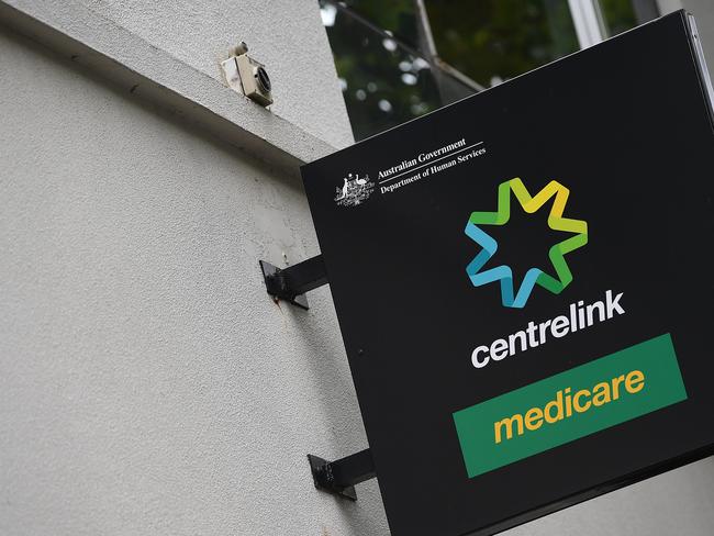 SYDNEY, AUSTRALIA - NewsWire Photos FEBRUARY, 02, 2021: Signage at a Centrelink and Medicare centre in Sydney. Picture: NCA NewsWire/Joel Carrett