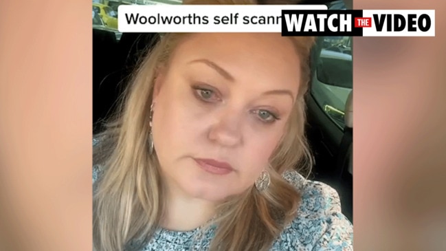 Woman's concern at Woolworth's self serve checkout