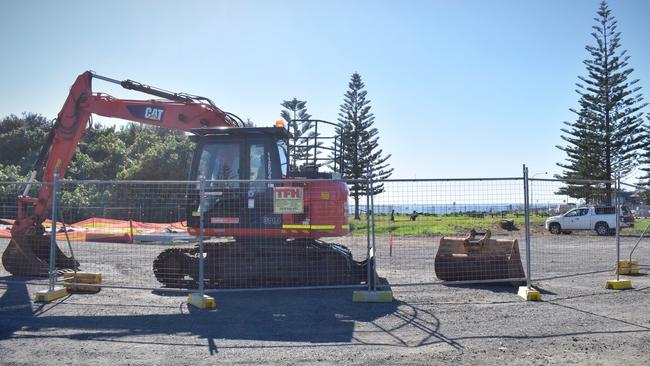 Work has commenced on the North Wall upgrade project in Coffs Harbour. Photo: Jasmine Minhas