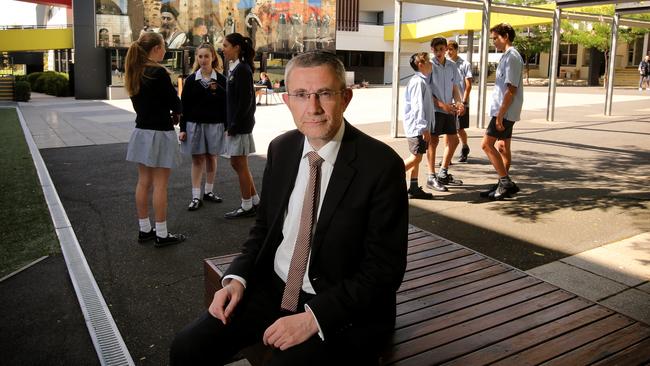 Mount Scopus Memorial College principal and rabbi James Kennard, whose students were allegedly subjected to a horrific gesture. Picture: Stuart McEvoy