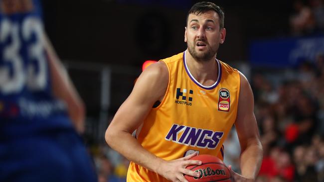 Andrew Bogut dominated the boards for the Kings. Picture: Getty