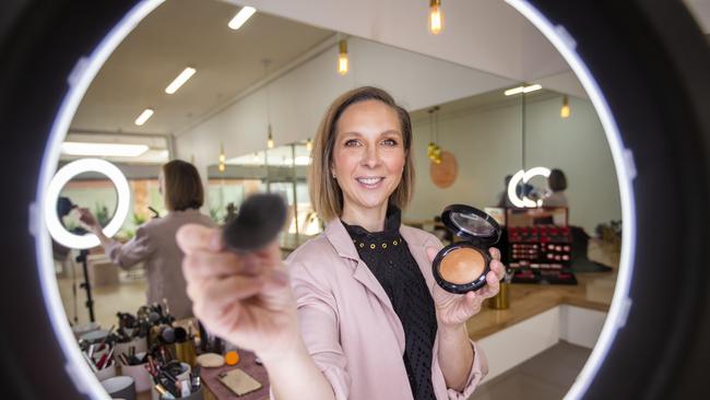 Sara Morrison in her beauty salon in Brunswick which is now set to reopen. Picture by Wayne Taylor