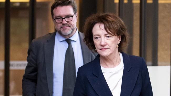 Fiona Brown leaves the Federal Court after giving evidence. Picture: NCA NewsWire / Monique Harmer