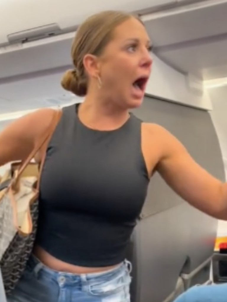 The woman said one of the passengers was “not real”. Picture: TikTok.