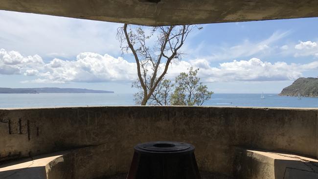 The view from a gun emplacement at West Head towards the entrance to Broken Bay. Picture: Manly Daily